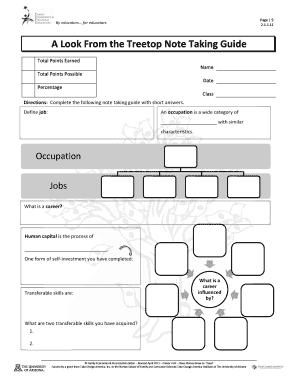 Career Unit Note Taking Guide