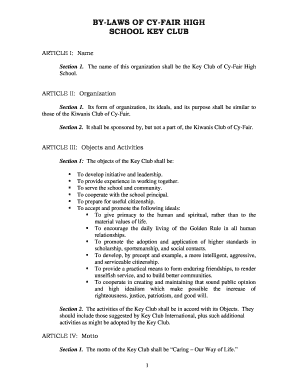 cypress fair key club bylaws fill online printable fillable