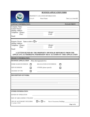 Business Application Form