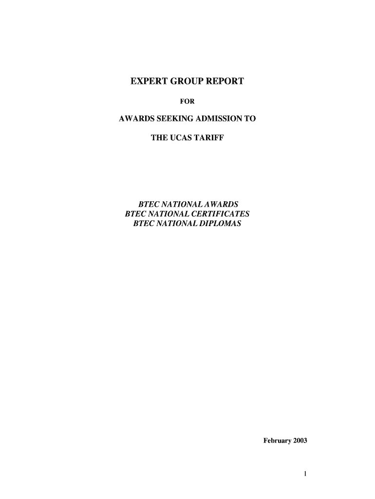 BTEC Nationals report (pdf) - UCAS Preview on Page 1