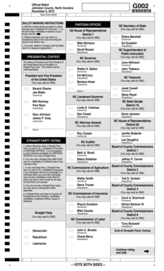 Fillable Online Ballot Style 2 - Johnston County Fax Email Print ...