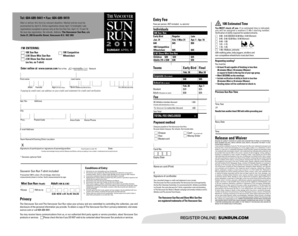 Vancouver Sun Run Registration Form