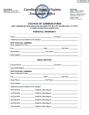 Change of Address Form
