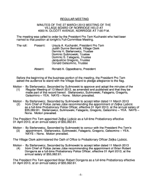 Falagario, Trustee Jacqueline Gregorio, Trustee Donald Gelsomino, Trustee Absent: Ronald A