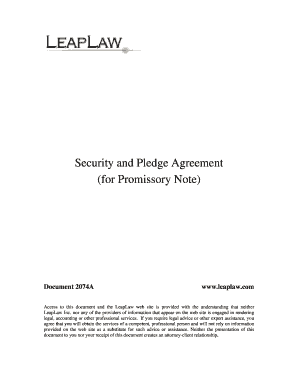 PLEDGE AND SECURITY AGREEMENT