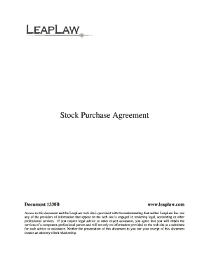 Stock Purchase Agreement - LeapLaw