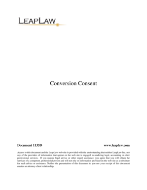 Conversion Consent Form