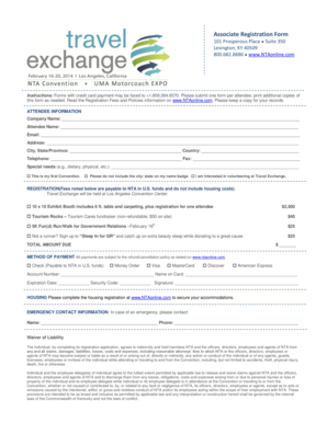 NTA Associate Registration Form
