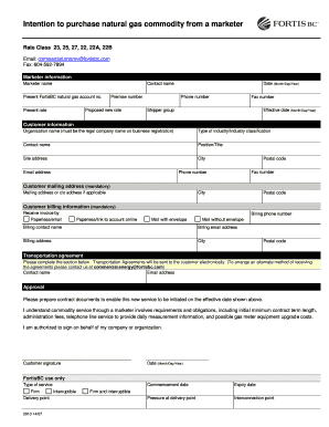 FortisBC Natural Gas Purchase Agreement