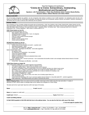 Three-Part Telephone & E-mail Seminar