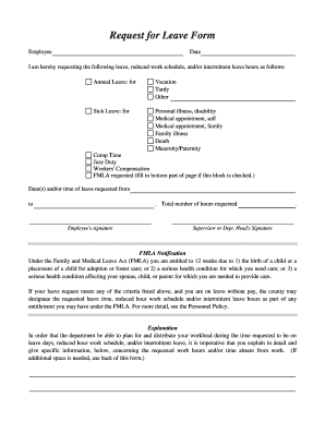 Request for Leave Form