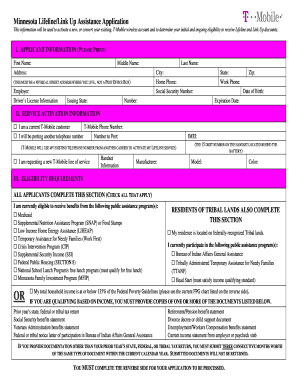 Minnesota Lifeline/Link Up Assistance Application