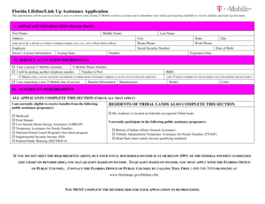 Florida Lifeline/Link Up Assistance Application