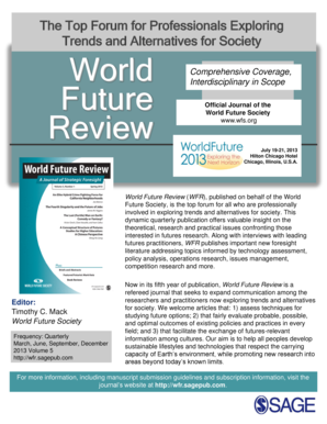 World Future Review Subscription Form
