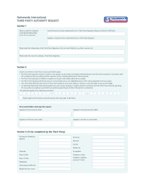 Nationwide Third Party Authority Request