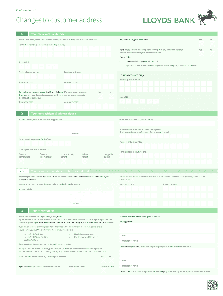 Lloyds Tsb Standing Order Form Printable - Printable Forms Free Online
