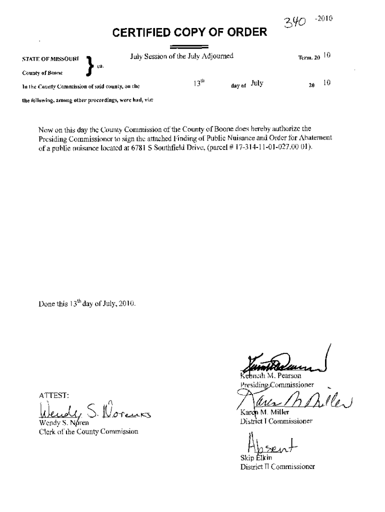 of a public nuisance located at 678 1 S Southfield Drive, (parcel # 17-314-11-01-027 Preview on Page 1