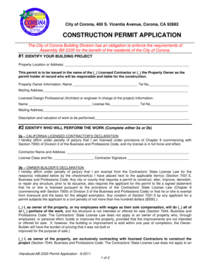 Construction Permit Application