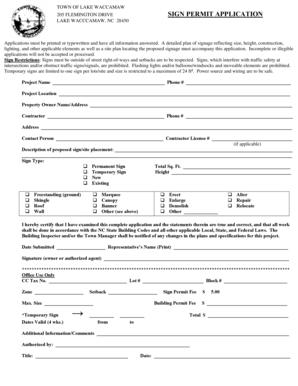 Sign Permit Application