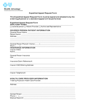 Expedited Appeal Request Form