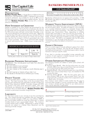 Bankers Premier Plus Annuity Policy