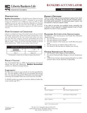 Bankers Accumulator Annuity Form