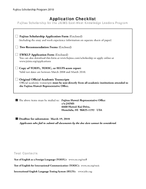 Fujitsu Scholarship Program Application