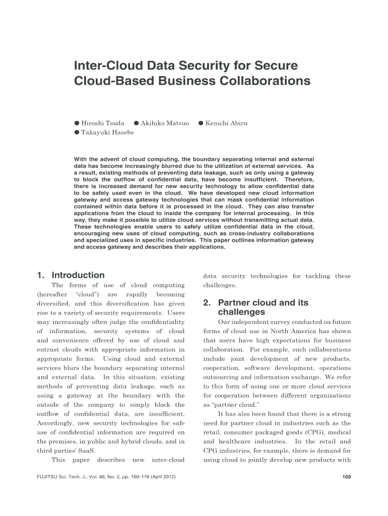 Inter-Cloud Data Security for Secure Preview on Page 1