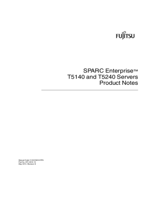 SPARC Enterprise T5140 and T5240 Servers Product - Fujitsu