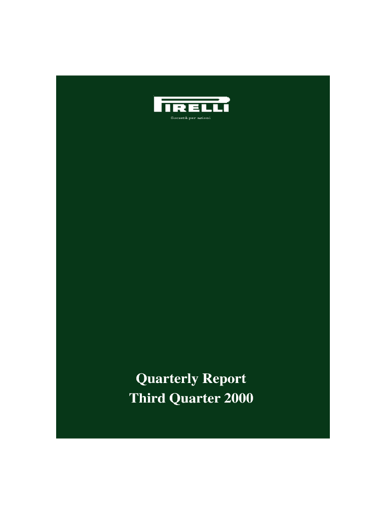 Pirelli Q3 2000PDF Preview on Page 1