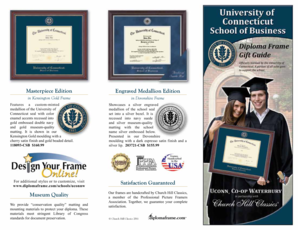 University of Connecticut Diploma Frame Order Form