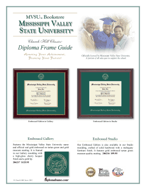 Diploma Frame Order Form