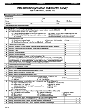 2013 Bank Compensation and Benefits Survey