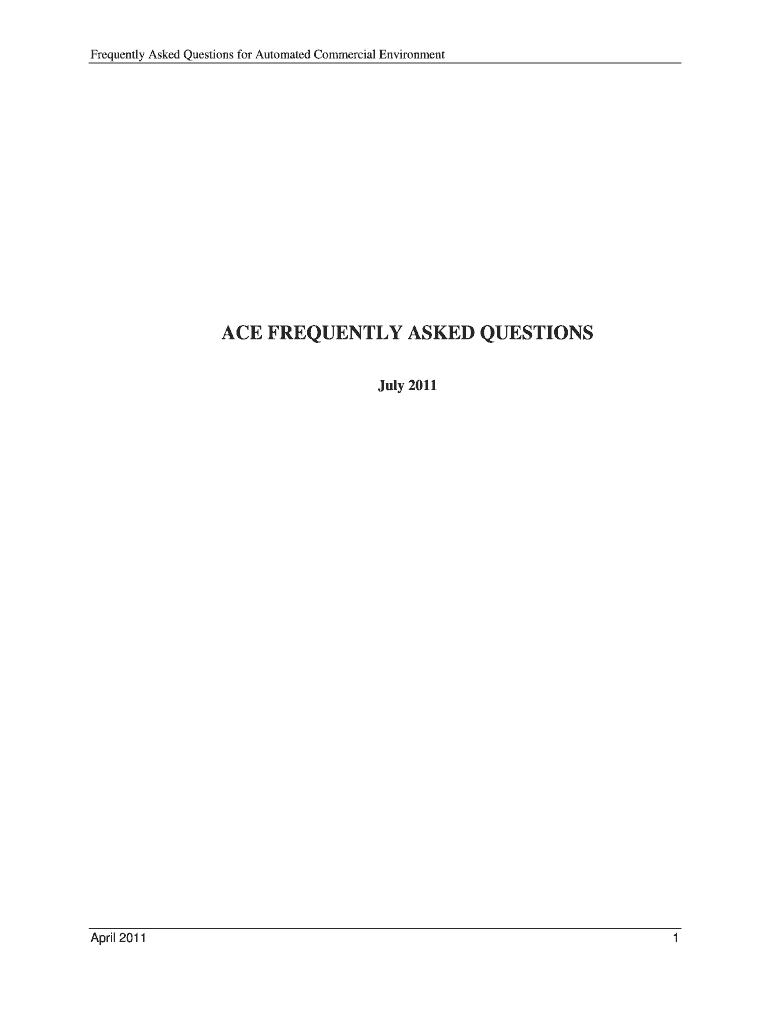 ACE FAQs - KPMG Preview on Page 1