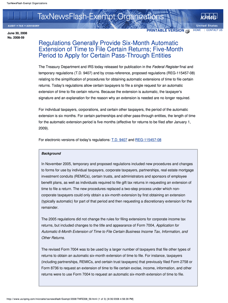 TaxNewsFlash-Exempt Organizations Preview on Page 1