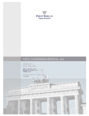 VITA 34 INTERNATIONAL AG - EQS Group AG