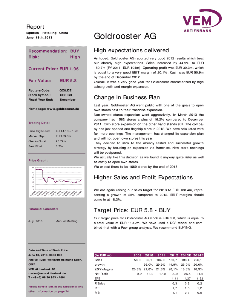 Goldrooster AG - EQS Group AG Preview on Page 1