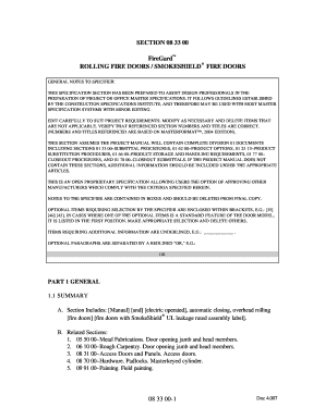 083300 Rolling Fire Doors - Cornell Iron Works Inc