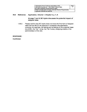 IPPBC 1 048 02 Confirm BCH does not know final form - BC Hydro