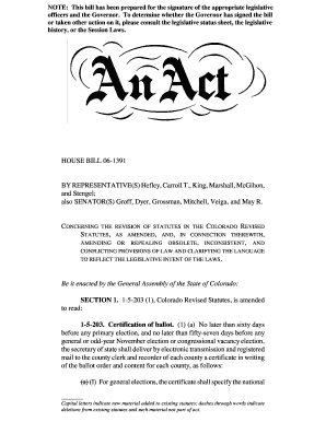 HOUSE BILL 06-1391 BY REPRESENTATIVES - State Bill Colorado