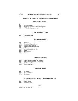 GENERAL REQUIREMENTSBUILDINGS