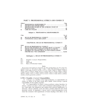 PROFESSIONAL ETHICS AND CONDUCT