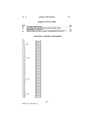 PARKS AND WILDLIFE CODE CHAPTER 11 PARKS AND