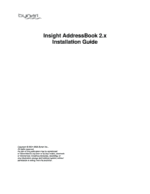 Insight AddressBook 2 x Installation Guide