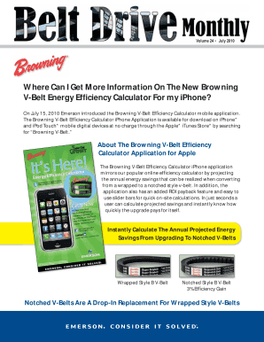 Browning Belt Drive Monthly July 2010 Volume 24 - Form 9808E
