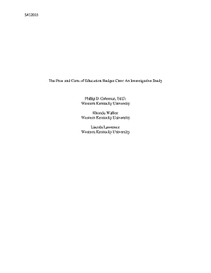 The Pros and Cons of Education Budget Cuts: An Investigative Study