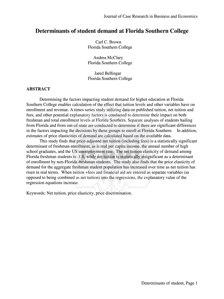 Regional Differences in the Price-Elasticity of Demand for Preview on Page 1