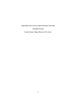 Using Online Survey Tools to Improve Professor Assessment