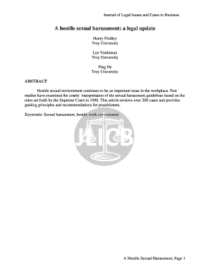 A hostile sexual harassment: a legal update