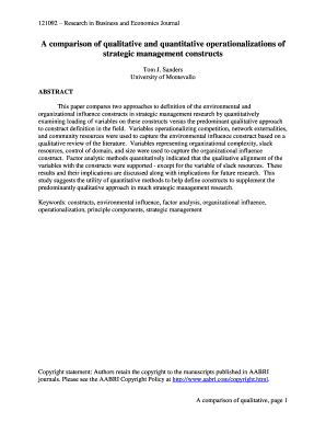 A comparison of qualitative and quantitative operationalizations of